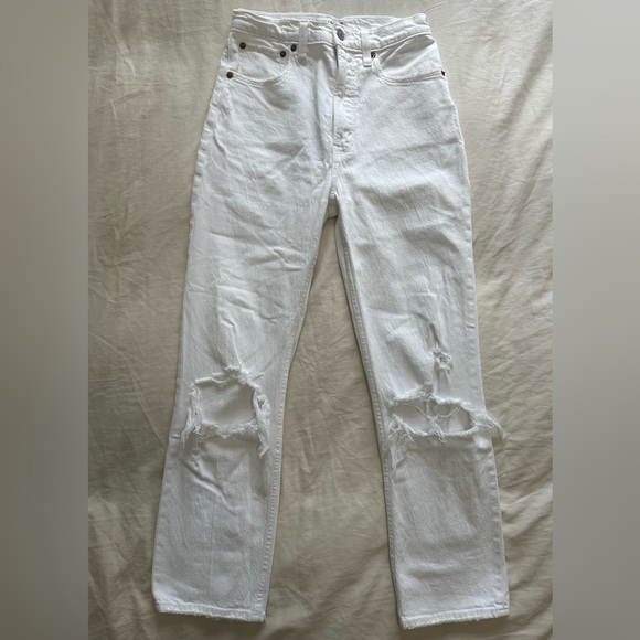 Abercrombie Ankle High Rise Straight Jeans - Picture 4 of 6